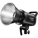 Godox SL60I Bi LED video light with reflector, studio lighting equipment on white background