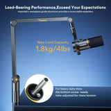 MAONO Microphone Arm – Heavy-Duty Adjustable Boom Stand for Studio & Streaming