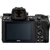 Nikon mirrorless digital camera rear view with LCD screen and control buttons