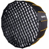 NiceFoto Parabolic Softbox 47.2 inch/120cm Quick Setup Deep Soft Box with Honeycomb Grid and Bowens Mount for Studio Monolight LED Light Photography